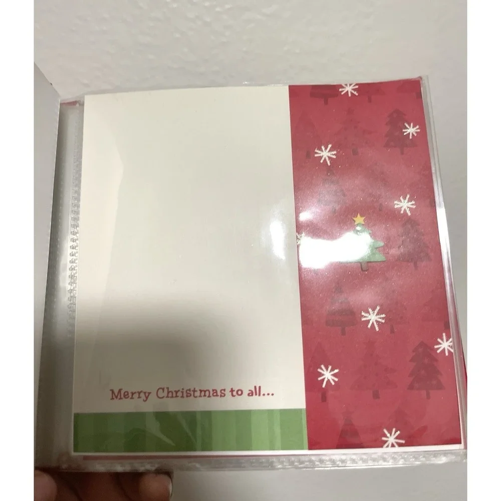 Hallmark Christmas Instant Scrapbook Photo Album 20 Embellished Pages Red